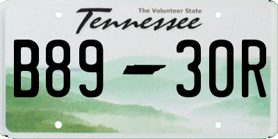 TN license plate B8930R