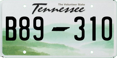 TN license plate B8931O
