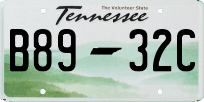 TN license plate B8932C