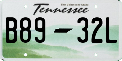 TN license plate B8932L