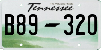 TN license plate B8932O