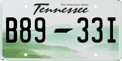 TN license plate B8933I