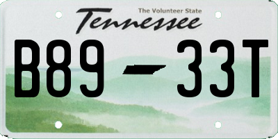 TN license plate B8933T