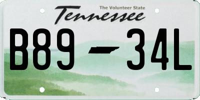 TN license plate B8934L