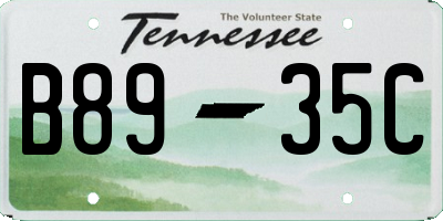 TN license plate B8935C