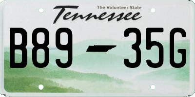 TN license plate B8935G