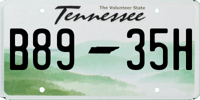 TN license plate B8935H
