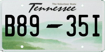 TN license plate B8935I