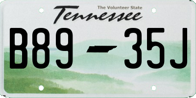 TN license plate B8935J