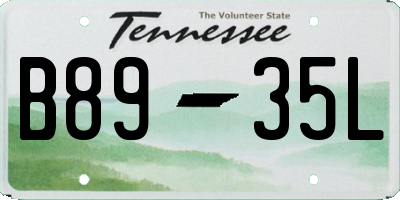 TN license plate B8935L