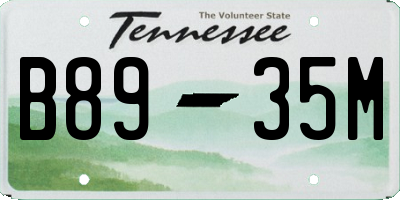 TN license plate B8935M
