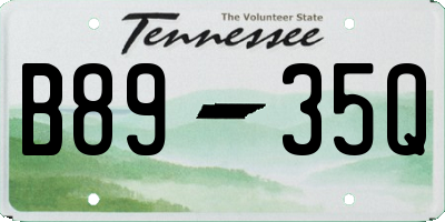 TN license plate B8935Q