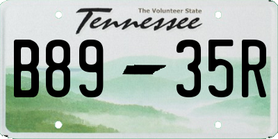 TN license plate B8935R