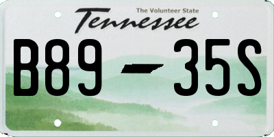 TN license plate B8935S