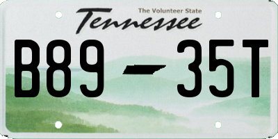 TN license plate B8935T