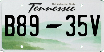 TN license plate B8935V