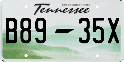 TN license plate B8935X