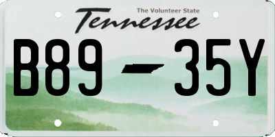 TN license plate B8935Y