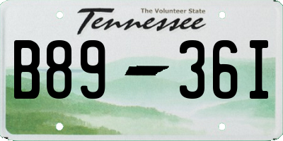 TN license plate B8936I