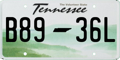 TN license plate B8936L