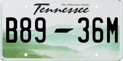 TN license plate B8936M