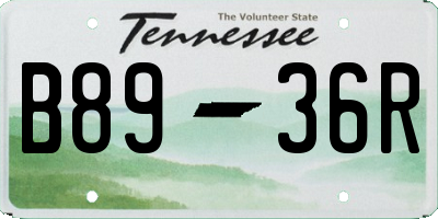 TN license plate B8936R