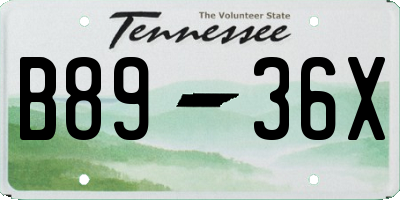 TN license plate B8936X