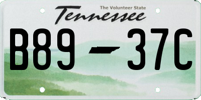 TN license plate B8937C
