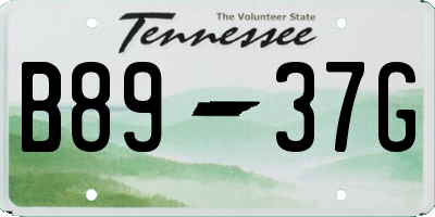 TN license plate B8937G