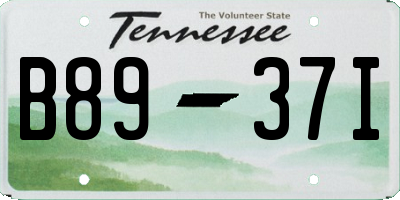 TN license plate B8937I