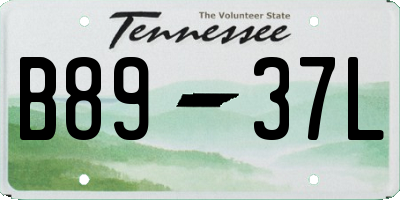 TN license plate B8937L