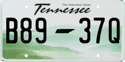 TN license plate B8937Q