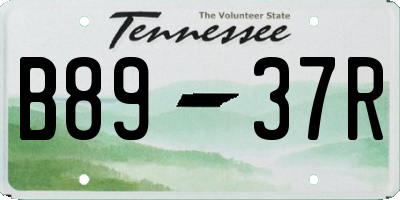 TN license plate B8937R