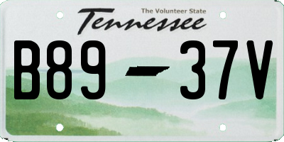 TN license plate B8937V