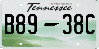 TN license plate B8938C