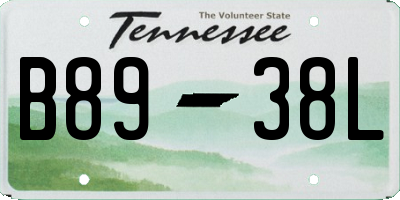 TN license plate B8938L