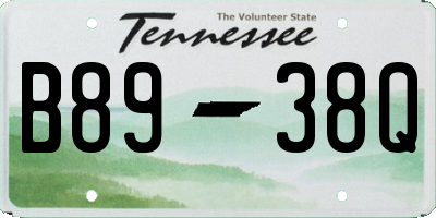 TN license plate B8938Q