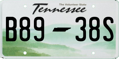 TN license plate B8938S