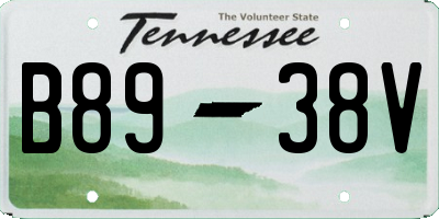 TN license plate B8938V