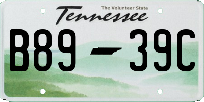 TN license plate B8939C
