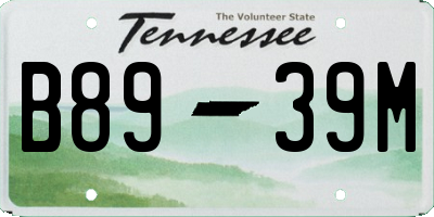 TN license plate B8939M