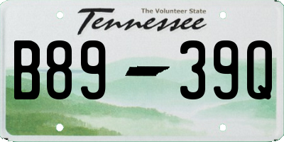 TN license plate B8939Q