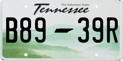 TN license plate B8939R