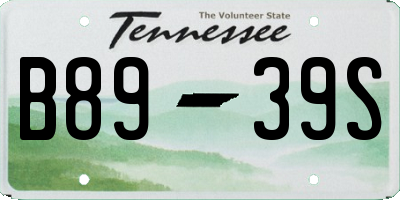TN license plate B8939S
