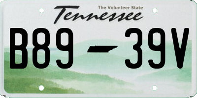 TN license plate B8939V