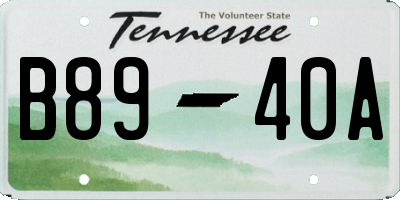 TN license plate B8940A