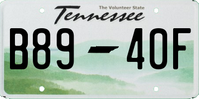 TN license plate B8940F