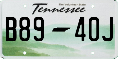 TN license plate B8940J