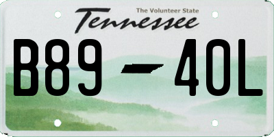 TN license plate B8940L