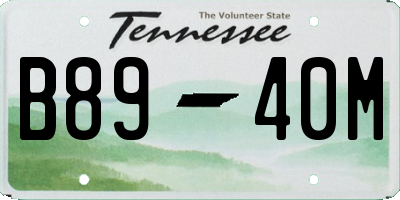 TN license plate B8940M
